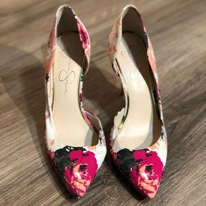 Floral high heels